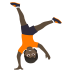 🤸🏿 person cartwheeling: dark skin tone display on JoyPixels